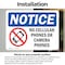 Signmission No Cellular Phones Or Camera Phones Sign With Symbol, 7 in W x Rectangle, Vinyl Decal OS-2PACK-NS-D-57-L-14433 - alternate 2